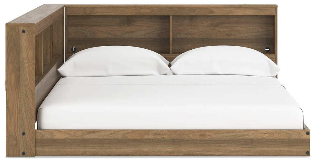 Cama con estantería de almacenamiento Deanlow