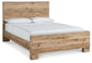 Cama Queen Hyanna con tocador con espejo, cómoda y mesita de noche