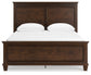 Danabrin Queen Panel Bed with Mirrored Dresser and Chest