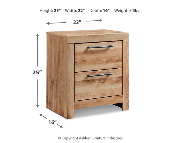 Cama Hyanna Twin con paneles, espacio de almacenaje, tocador con espejo y 2 mesitas de noche