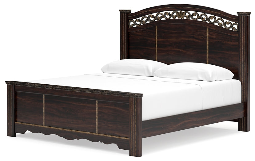 Cama con dosel tamaño queen Glosmount