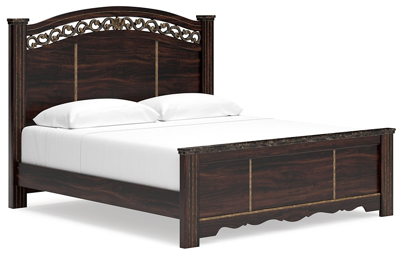 Cama con dosel tamaño queen Glosmount