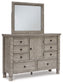 Harrastone California King Panel Bed with Mirrored Dresser and 2 Nightstands