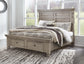 Harrastone Queen Panel Bed with Mirrored Dresser, Chest and Nightstand