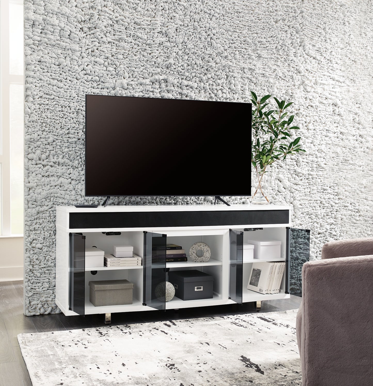 Mueble de TV Gardoni XL con opción de chimenea