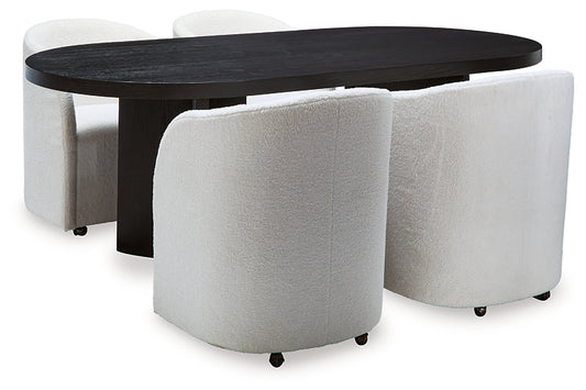 Mesa de comedor y 4 sillas Rowanbeck