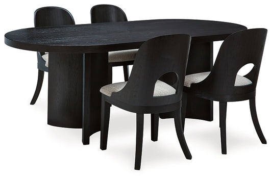 Mesa de comedor y 4 sillas Rowanbeck