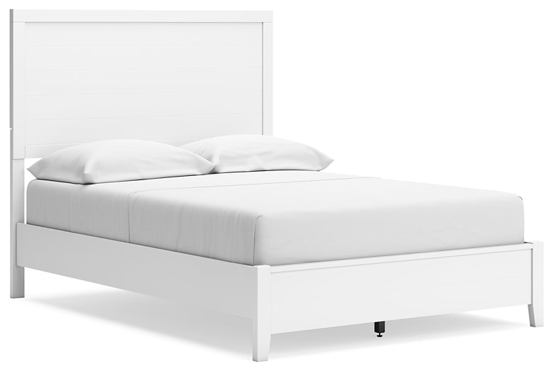 Cama Binterglen con paneles completos, tocador con espejo y mesita de noche