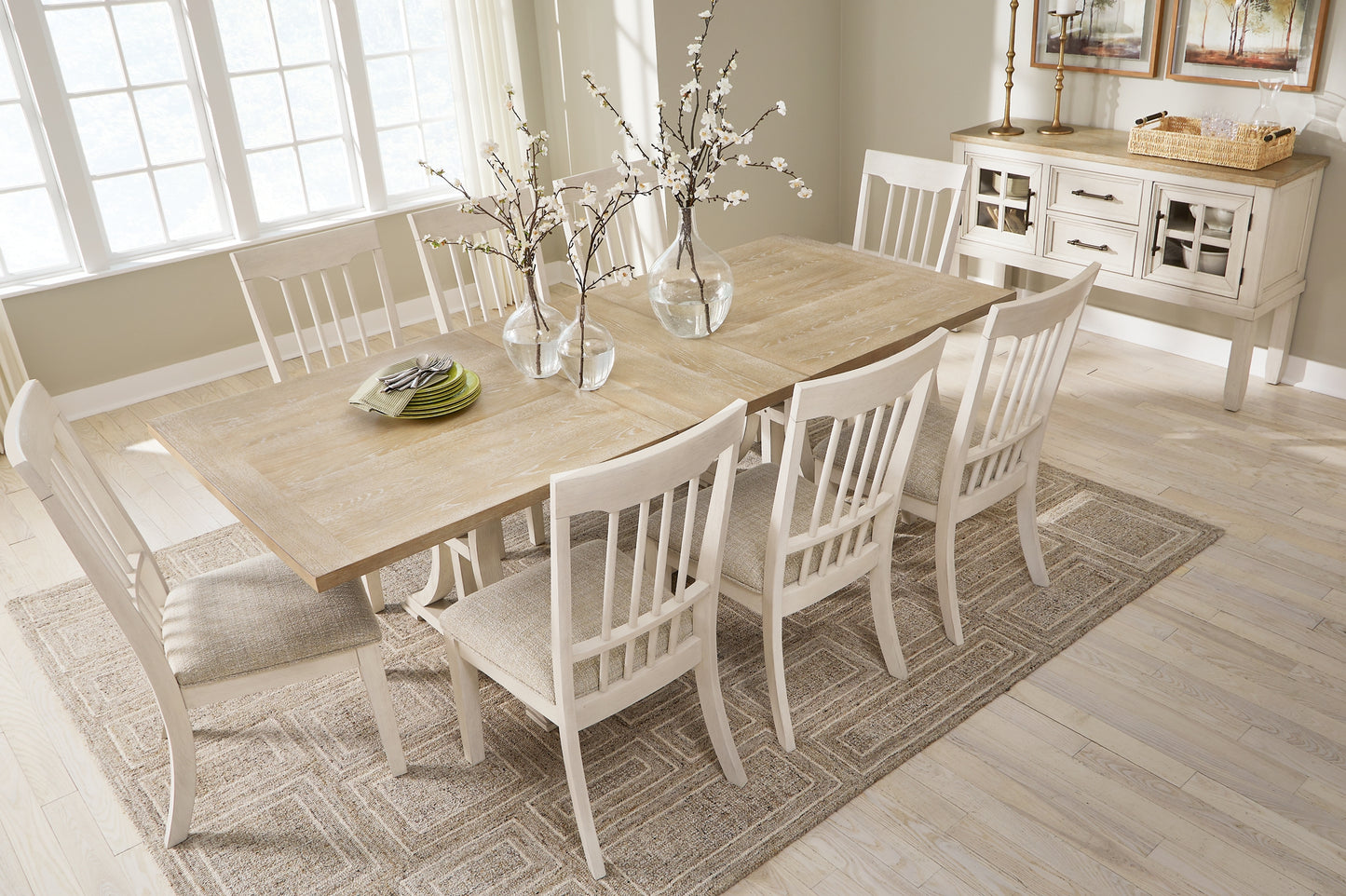 Shaybrock Dining Table and 8 Chairs with Storage