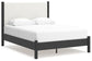 Cadmori Queen Upholstered Panel Bed with 2 Nightstands