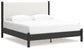 Cadmori King Upholstered Panel Bed with 2 Nightstands