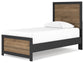 Cama Vertani Twin Panel con mesita de noche