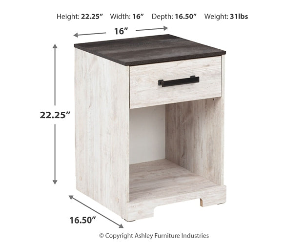 Cama de plataforma completa Shawburn con tocador y dos mesitas de noche