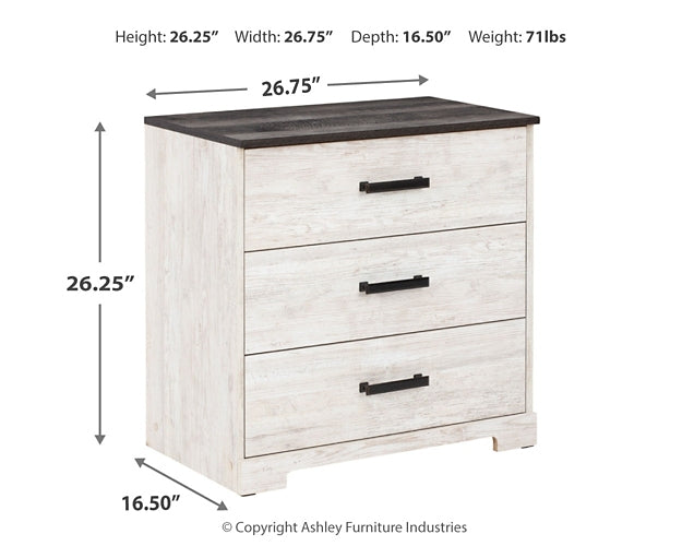 Cabecero de cama Shawburn con paneles completos, tocador y dos mesitas de noche