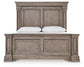 Cama California King con paneles y tocador Blairhurst