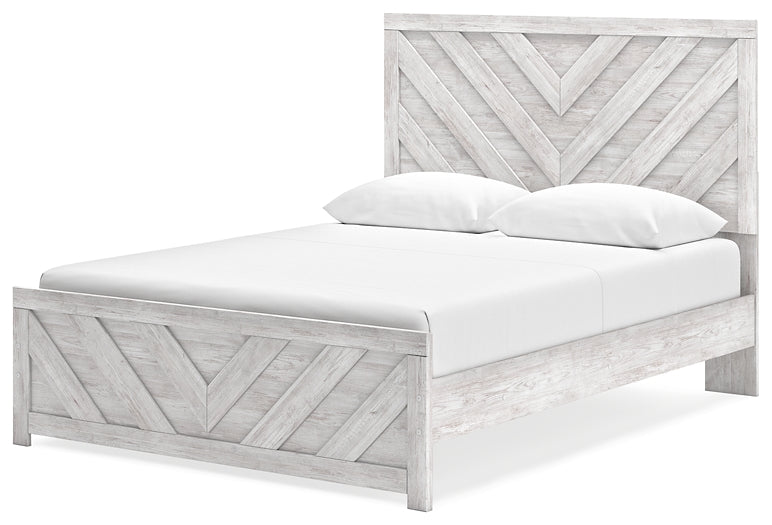 Cama Queen Cayboni con paneles y tocador