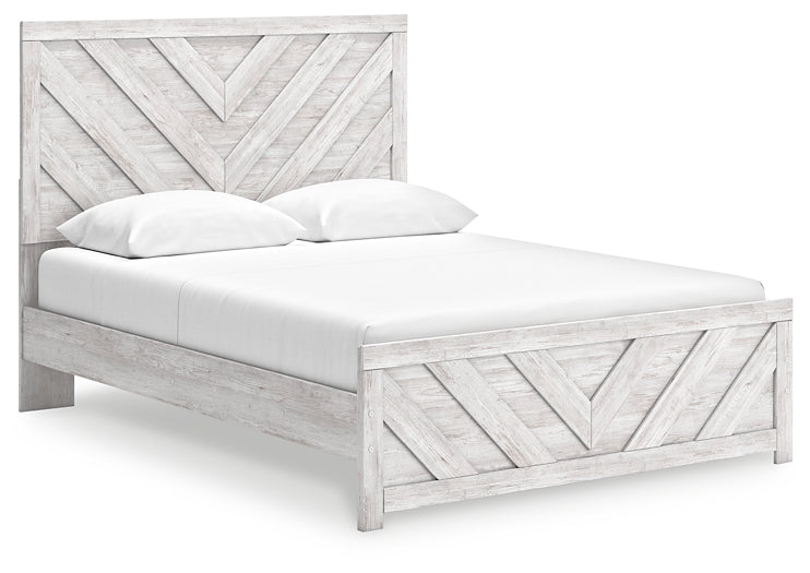 Cama Queen Cayboni con paneles y tocador