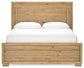 Cama California King con paneles Galliden, tocador con espejo y mesita de noche