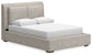 Cama Queen tapizada con tocador Cabalynn