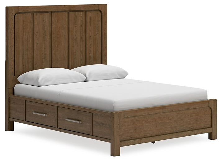 Cama Queen con paneles y tocador Cabalynn