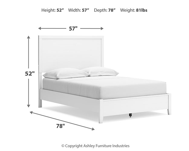 Cama Binterglen de dos plazas con tocador y dos mesitas de noche