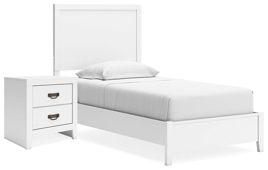 Cama doble con mesita de noche Binterglen