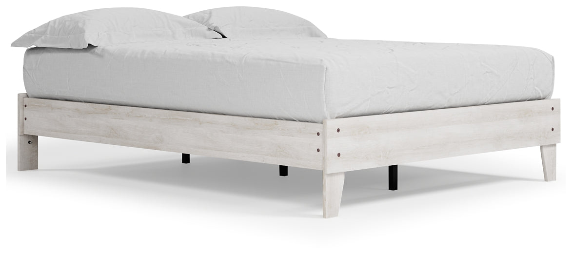 Cama tamaño queen con plataforma y dos mesitas de noche Shawburn