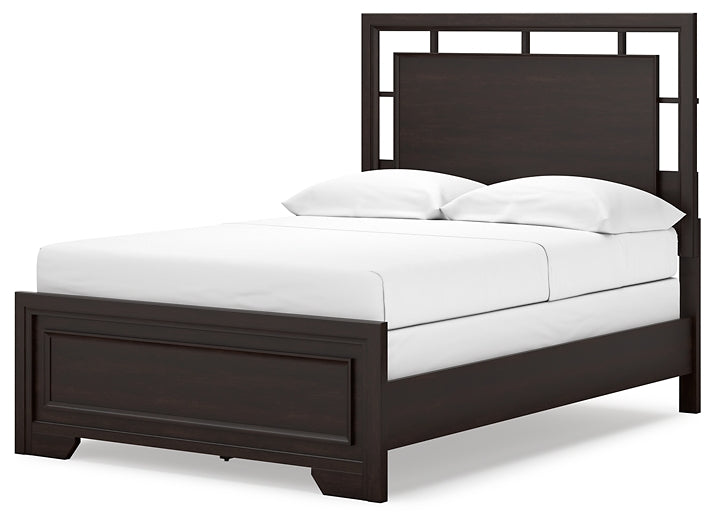 Cama Covetown de tamaño completo con mesita de noche