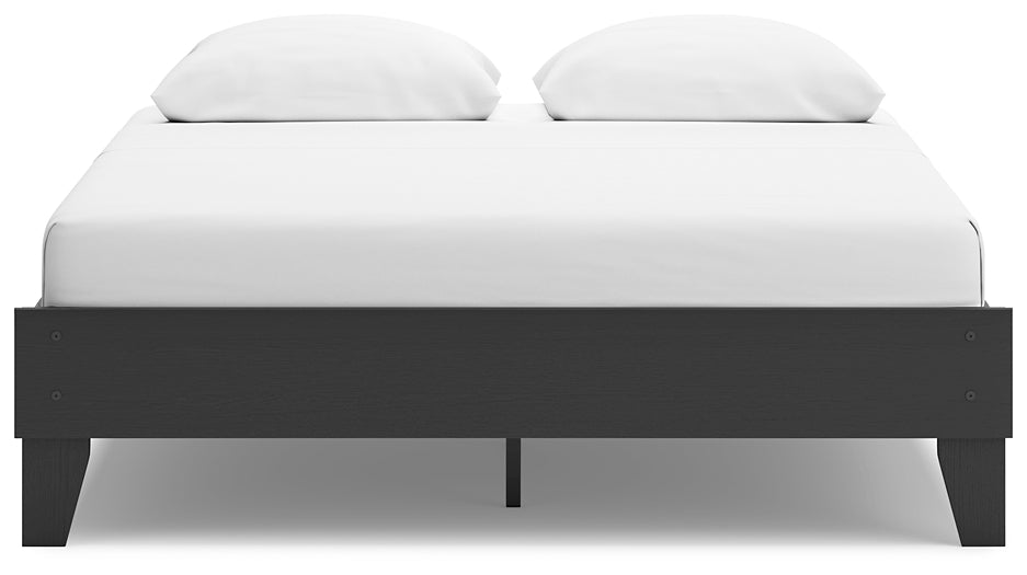 Cama Queen Socalle con plataforma, tocador, arcón y dos mesitas de noche