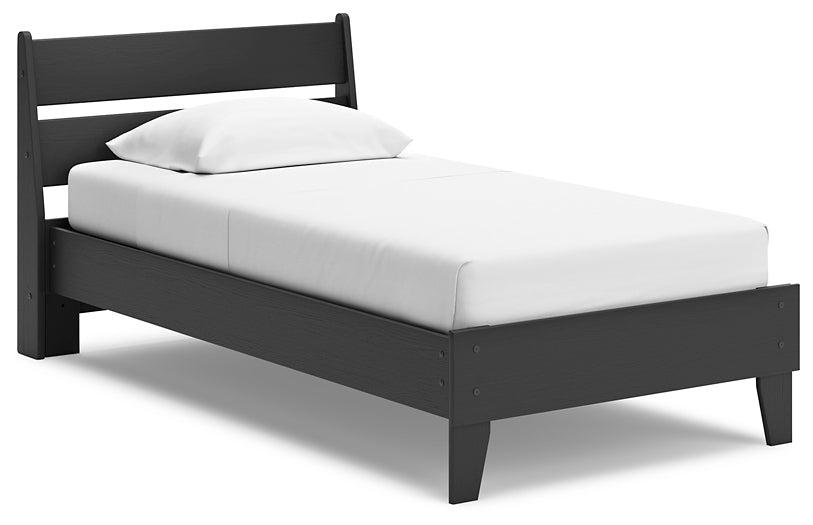 Cama con plataforma y mesita de noche Socalle Twin Panel