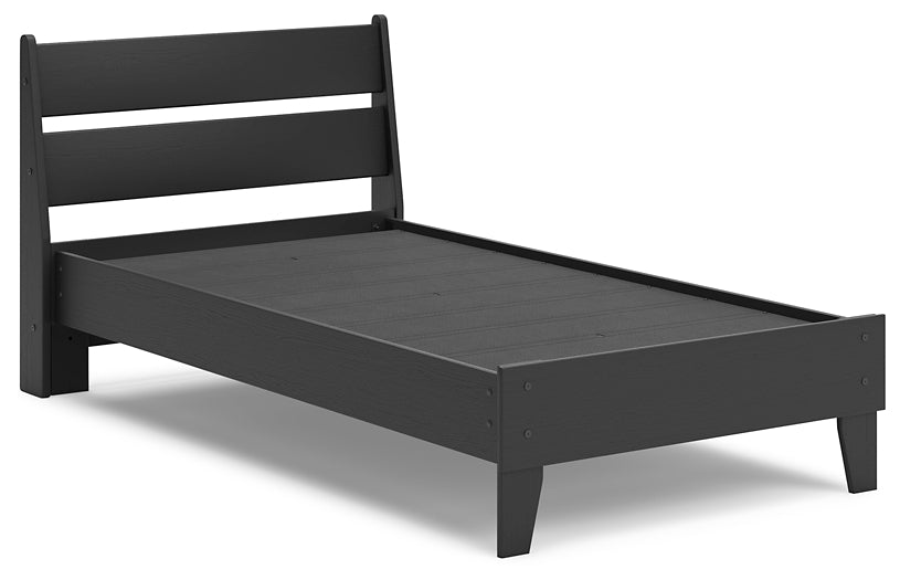 Cama con plataforma y mesita de noche Socalle Twin Panel