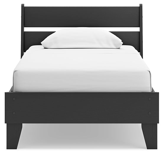 Cama con plataforma y mesita de noche Socalle Twin Panel