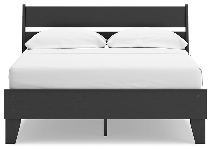 Cama de plataforma completa Socalle con tocador y mesita de noche