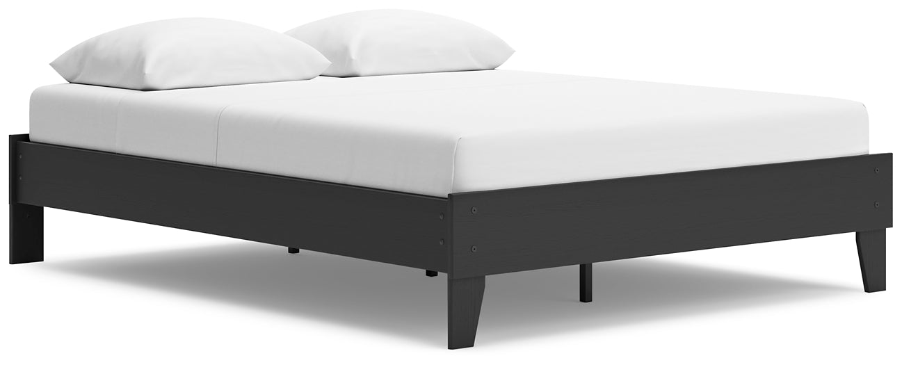 Cama Queen con plataforma Socalle, tocador, arcón y mesita de noche