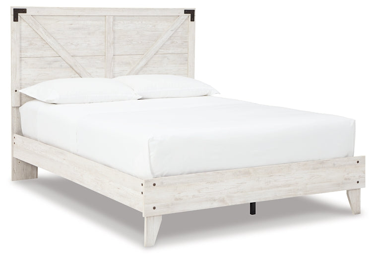 Cama tamaño queen con plataforma Shawburn, tocador y dos mesitas de noche