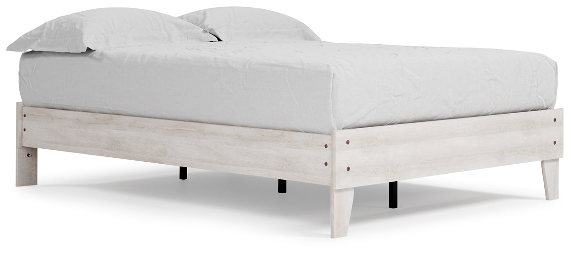 Cama de plataforma completa Shawburn con tocador y dos mesitas de noche