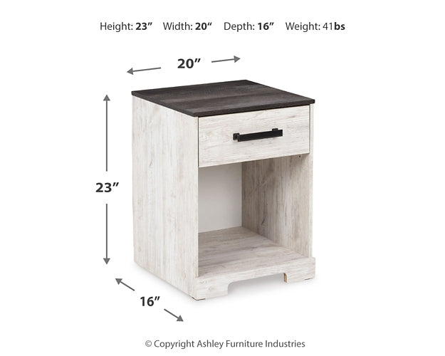 Cama de plataforma completa Shawburn con tocador y dos mesitas de noche