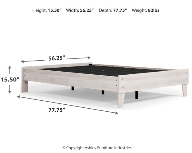 Cama de plataforma completa Shawburn con tocador