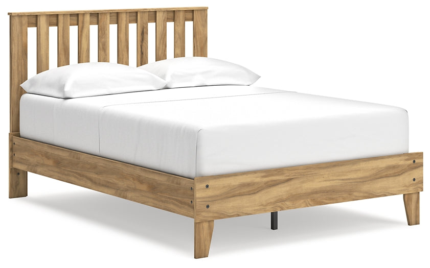 Cama Bermacy con plataforma completa, tocador y dos mesitas de noche