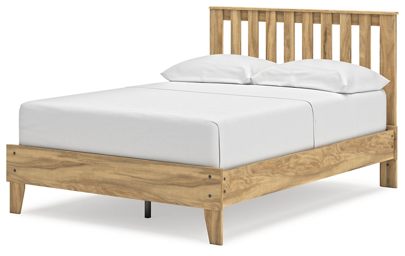 Bermacy Full Platform Panel Bed with 2 Nightstands