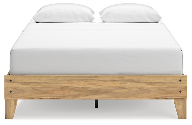 Cama Queen con plataforma Bermacy, tocador y mesita de noche