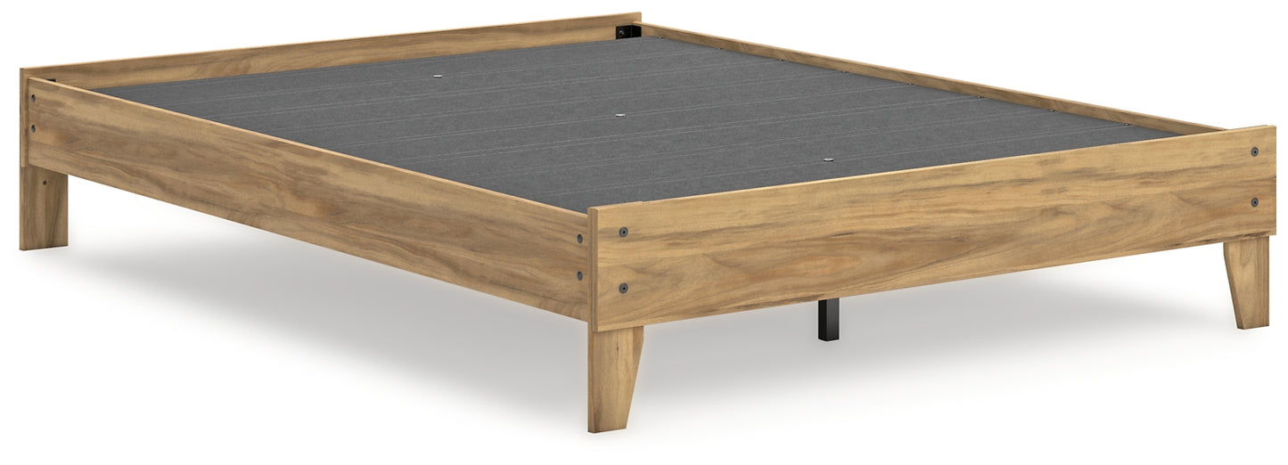 Cama Queen con plataforma Bermacy y 2 mesitas de noche