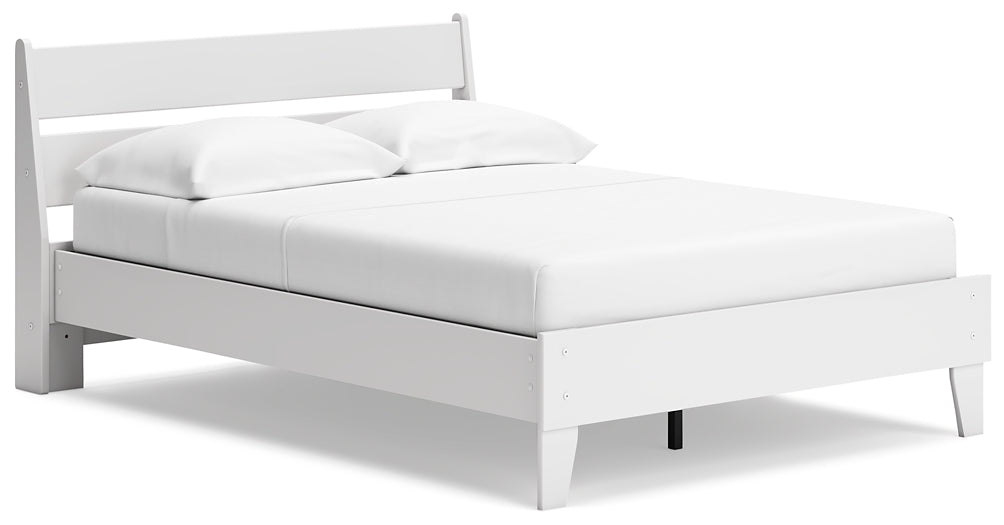 Cama de plataforma completa Socalle con tocador y mesita de noche