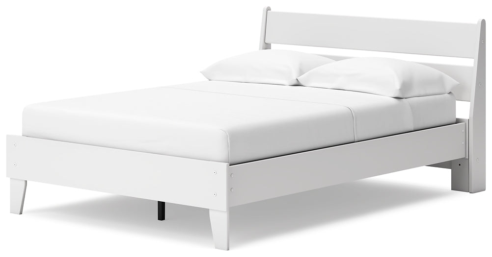 Cama de plataforma completa Socalle con tocador y mesita de noche