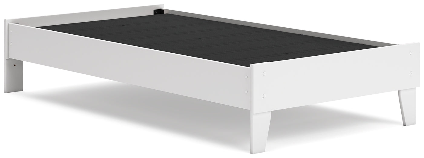 Cama doble con plataforma y mesita de noche Socalle