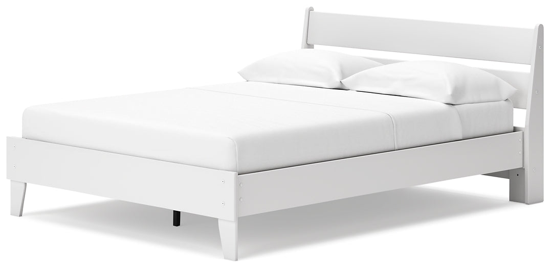 Cama Queen con plataforma y paneles Socalle con tocador, arcón y mesita de noche