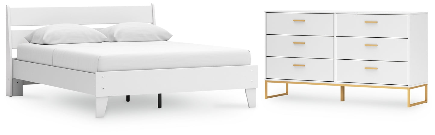 Cama Queen con plataforma y tocador Socalle