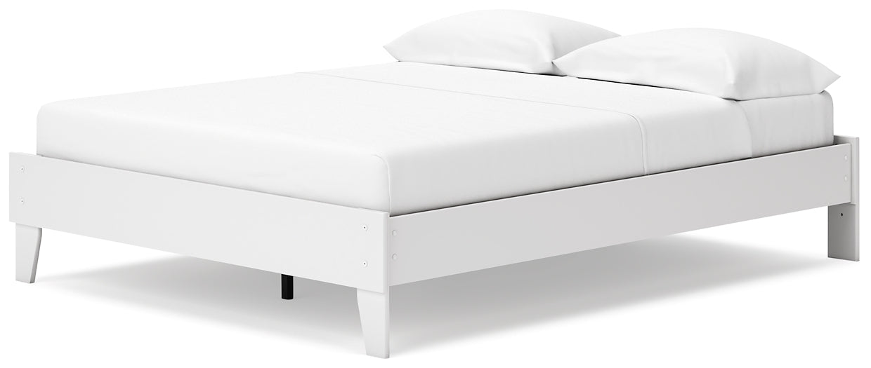 Cama Queen con plataforma Socalle, tocador, arcón y mesita de noche