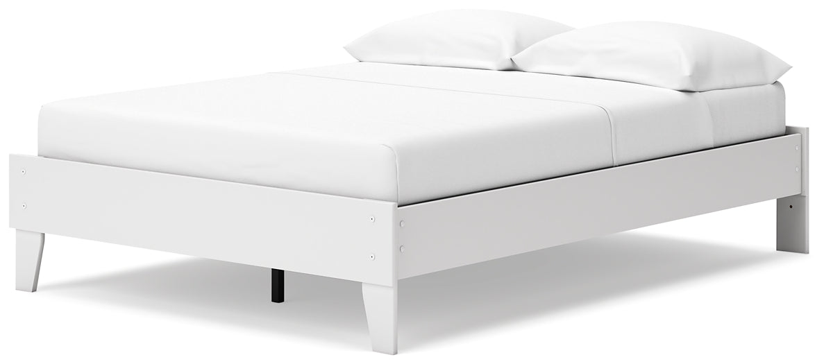 Cama de plataforma completa Socalle con tocador y mesita de noche