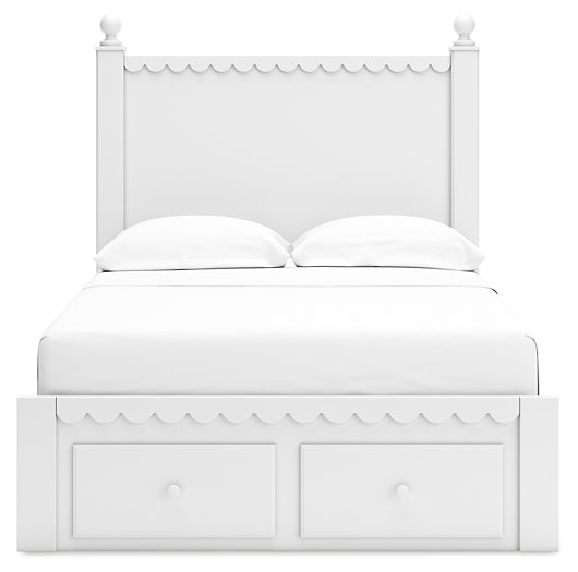 Mollviney Full Panel Storage Bed with Dresser and 2 Nightstands